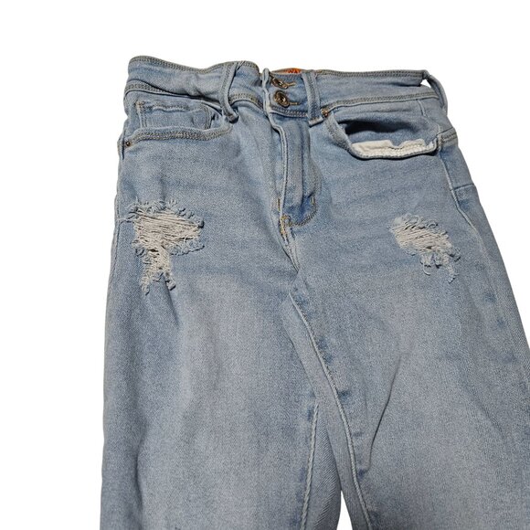 Wax Butt I Love You Jeans Womens Size 3 Skinny Low Rise Light Wash Denim Pants - Picture 5 of 7